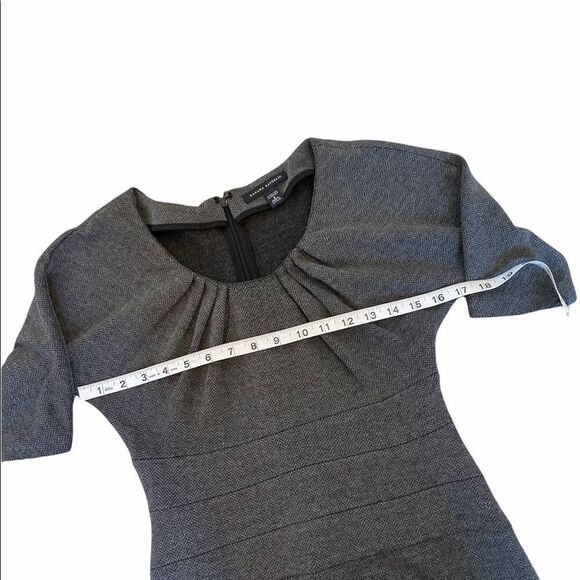 BANANA REPUBLIC Grey Tweed Scoop Neck Shift Dress - Picture 7 of 9